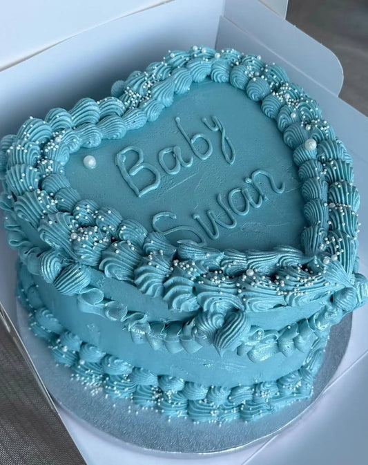 Baby Shower Heart Cake