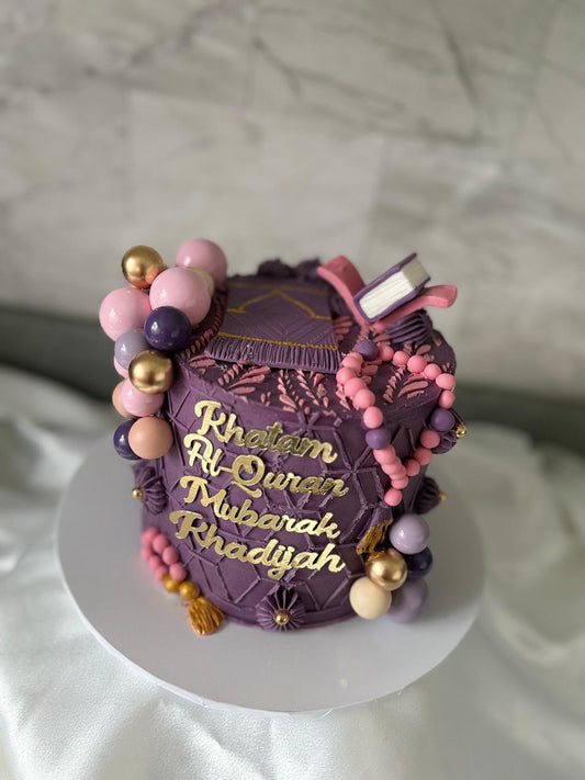 Purple Khatam Al-Quran Cake