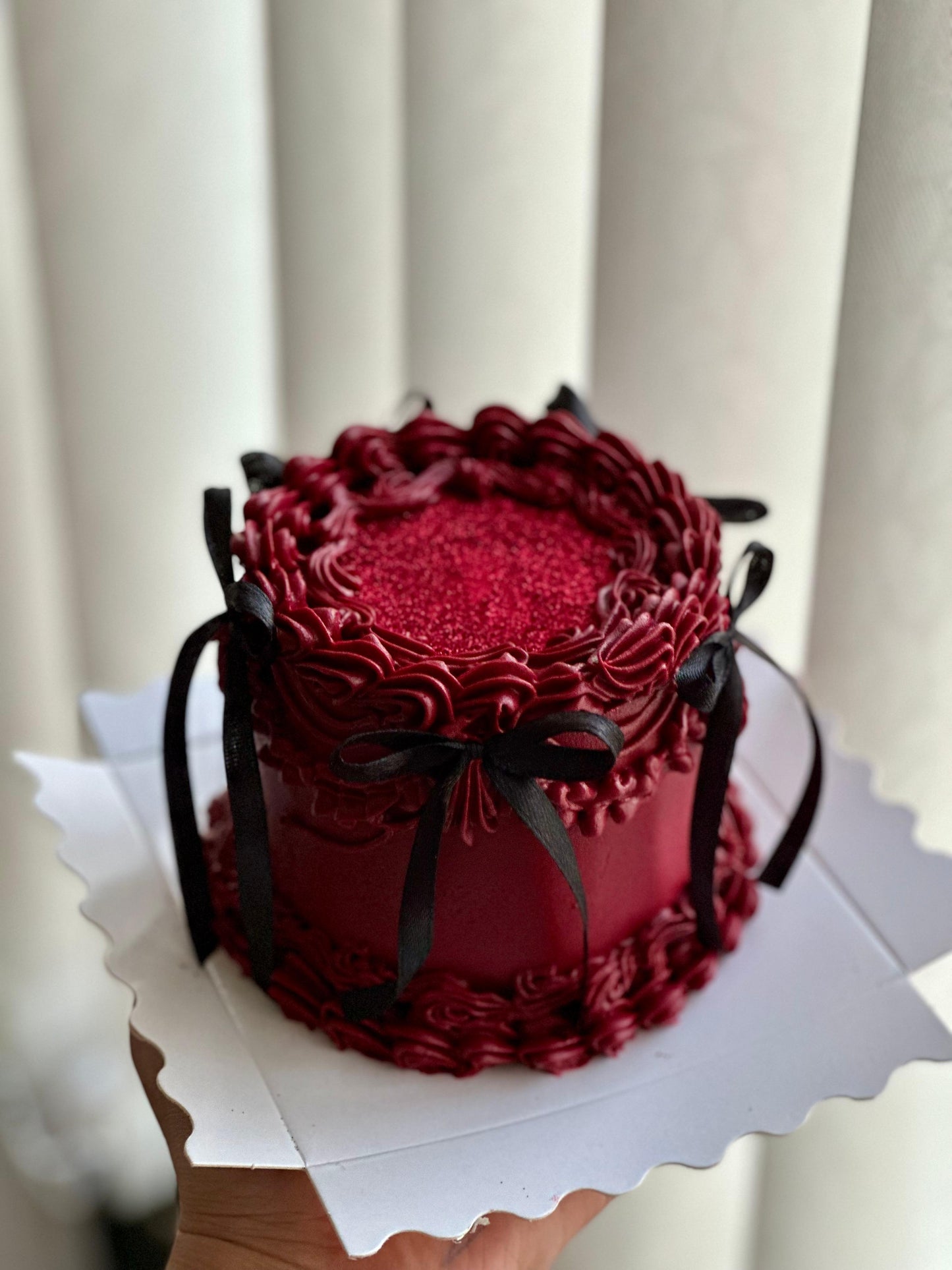 Burgundy Bento Cake