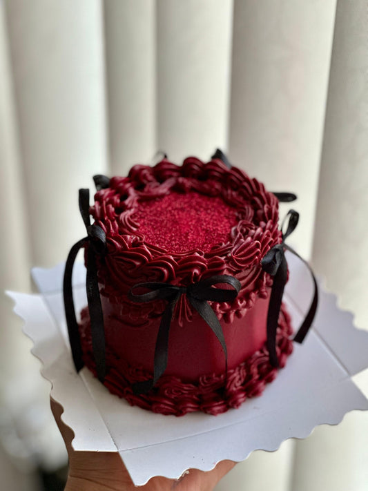 Burgundy Bento Cake