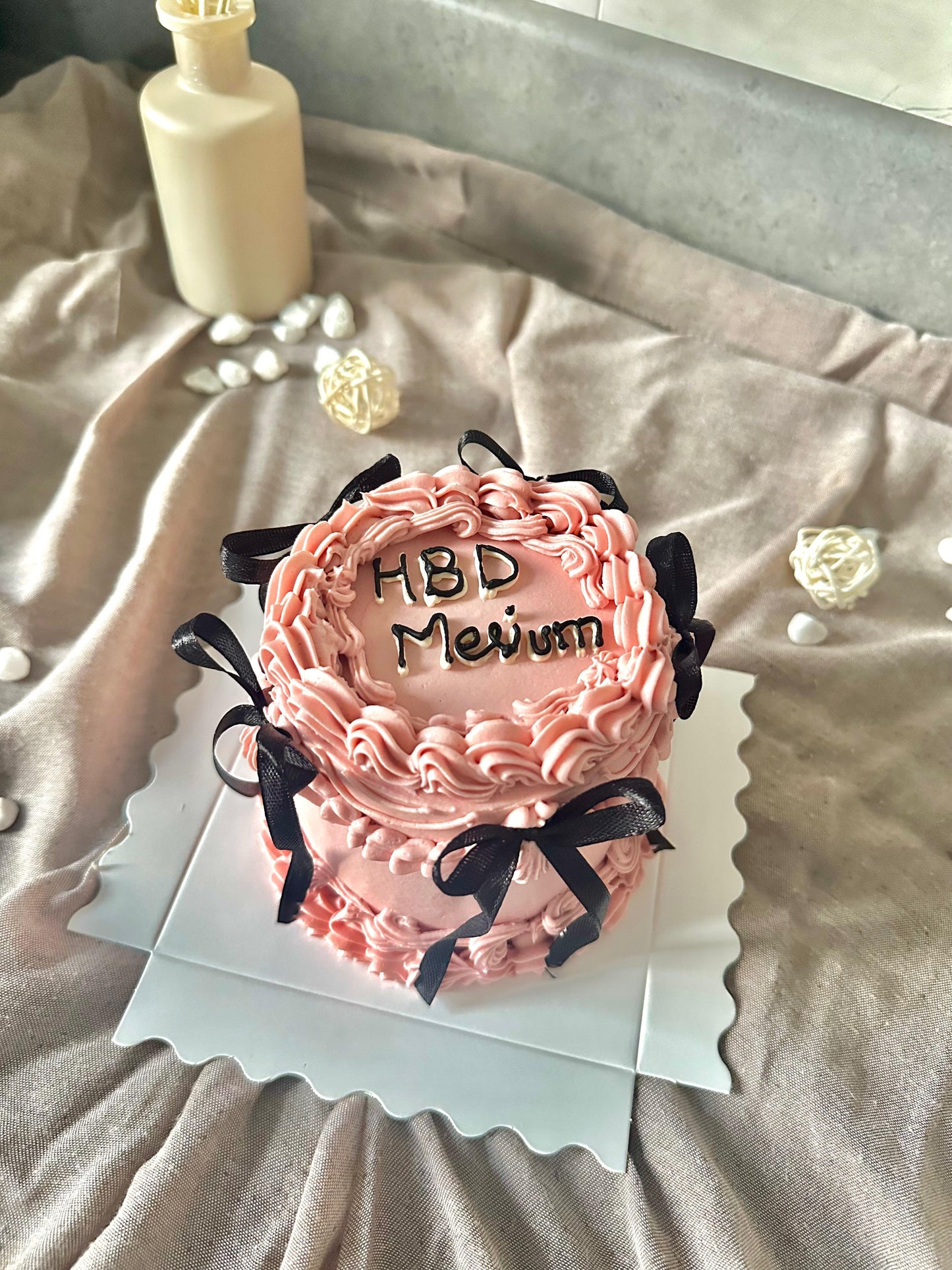 Vintage Blush Bento Cake
