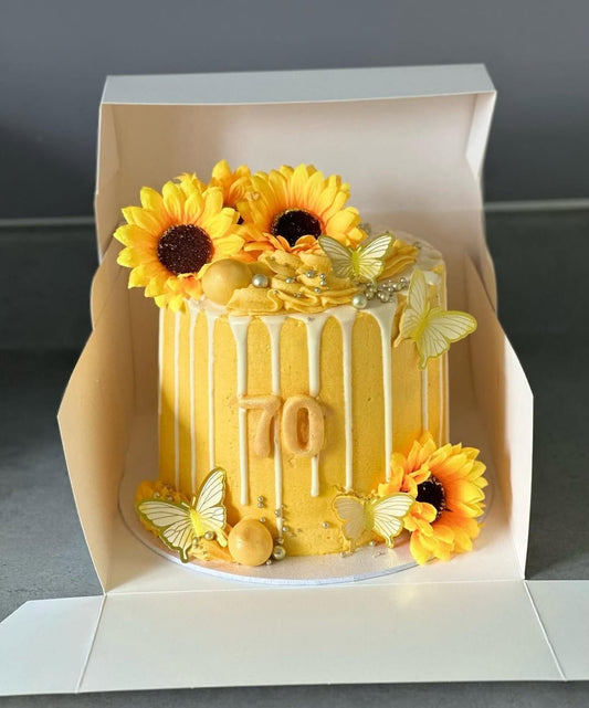 Sunflower Drip Cake