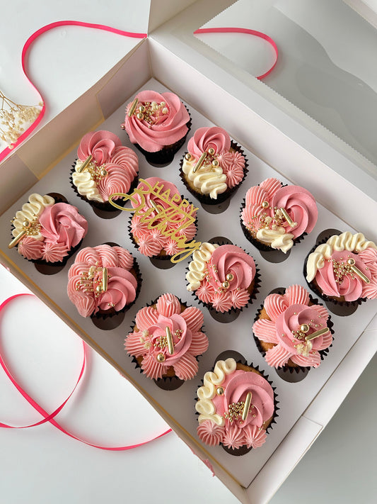 Blush & Gold Dream Cupcakes